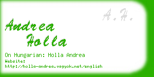 andrea holla business card